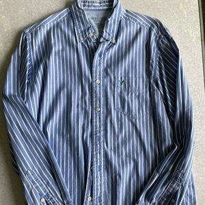 American Eagle Mens Blue Button Up Size Med